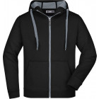 Herren Doubleface Jacke in schwarz-grau - James & Nicholson - werbemittel.at