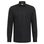 Herren Langarmhemd in schwarz - Slim Fit - Eterna - Werbeartikel, Werbetextilien
