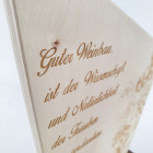 Holz Trophäe Natural Detailansicht Schriftgravur - ebets - Awards