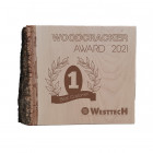 Holzaward Noblesse mit Rinde und individueller Gravur - Woodcracker-Award