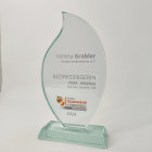 Jade Glas Trophy mit individuellem Druck - Made by ebets - Awards