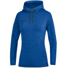Jako Damen Kapuzensweat Premium Basic in royal meliert Frontansicht - werbemittel.at