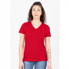 Jako Damen T-Shirt Organic in rot Ansicht angezogen - Werbemittel