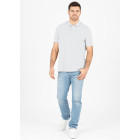 Jako Herren Poloshirt Doubletex in weiß am Modell - Werbemittel