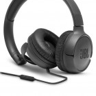 JBL T500 On-Ear Bluetooth Kopfhörer in schwarz mit Kabelansicht - JBL - Werbemittel