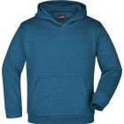 Kinder Kapuzensweater in petrol - James & Nicholson - werbemittel.at