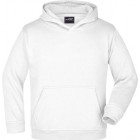 Kinder Kapuzensweater in weiß - James & Nicholson - werbemittel.at