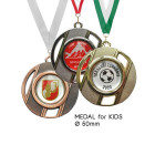 Kinder Medaille Jalia mit Emblem als 3D-Domingaufkleber - ebets - awards