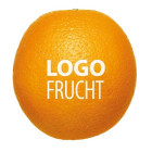 Logofrucht Orange mit weißem Logodruck - my logo on food - Werbeartikel, Werbemittel