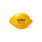 Logofrucht Zitrone  mit schwarzem Logodruck - my logo on food - Werbeartikel, Werbemittel