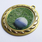 Medaille Noah in Gold mit 3D-Emblem Golf Trophy - ebets - awards