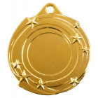 Metall Medaille Star 50 mm Durchmesser in Gold - awards