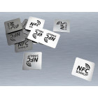 NFC Aufkleber in Metalloptik inkl. Gravur - werbemittel.at