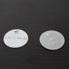 NFC-3D-Sticker rund mit NFC-Chip rückseitig