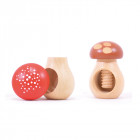 Nussknacker Pilz aus Holz in 2 verschiedenen Designs - Werbemittel