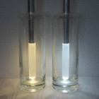 Bottlelight Vergleich warmweißes und kaltweißes Licht - werbemittel.at