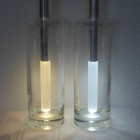Bottlelight Vergleich warmweißes und kaltweißes Licht - werbemittel.at