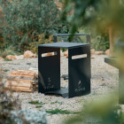 Pelmondo Seat - Hocker für Pelletsöfen im Outdoor-Einsatz - Werbemittel