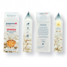 Popcorn in Teebox mit individuellem Druck Kundenbeispiel Sparkasse - Countrypops - Werbemittel