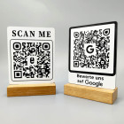 QR Code Aufsteller Basic klein in weiß - Made by ebets - Werbemittel.at