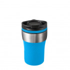 Retumbler Bayamo Thermobecher 230 ml in silber und cyanblau - Reflects - werbemittel.at