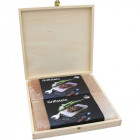 Saltini's Grill Holzbox Medium mit 2 Grillsteinen - werbemittel.at
