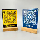 Social Media QR Code Aufsteller Basic für SnapChat und Facebook - Werbemittel