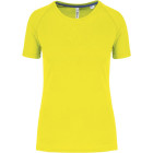 Sports T-Shirt Damen in leucht gelb inkl. Druck - werbemittel.at