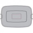 Standskizze Metalljausenbox Double - Gravurfläche mittig am Deckel - Elasto Form - Werbemittel