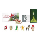 Weihnachtskarte mit Steckfiguren