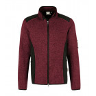 Hakro Strickfleecejacke Dawson in weinrot meliert - Werbemittel