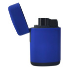 Sturmfeuerzeug Jetflame Marke Neon blau wahlweise mit Logodruck offen werbemittel.at