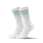 Tennissocke mit mintfarbenen Streifen und Logodruck möglich - Mr. Socks - Werbemittel