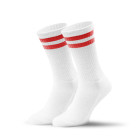 Tennissocke mit roten Streifen und Logodruck möglich - Mr. Socks - Werbemittel