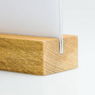 Thekenständer A4 mit Holzsockel und Acryldisplay Detailansicht - Werbetechnik - Werbemittel