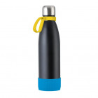 Trinkflasche Retumbler Toulon - 700 ml - in schwarz-gelb-cyanblau - Reflects - werbemittel.at