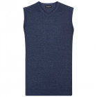 V-Neck Strickpullunder in denim meliert - Russell - Werbeartikel, Werbemittel