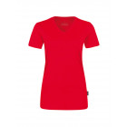 Hakro Damen V-Shirt Coolmax in rot - Werbemittel