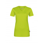 Hakro Damen V-Shirt Coolmax in kiwi - Werbemittel